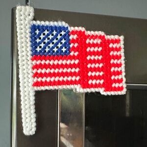 COPY - United States of America fridge magnet. American flag. Handmade. Red/Whi…
